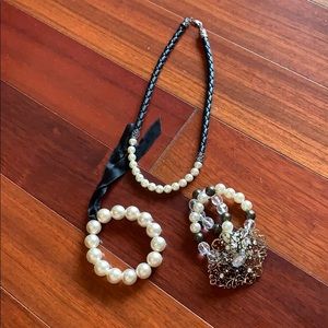 bracelets and necklace